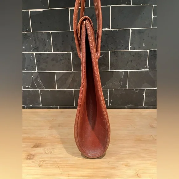 Vintage Brown Leather Bohemian Satchel Purse Bag Tote Western - Picture 4 of 12